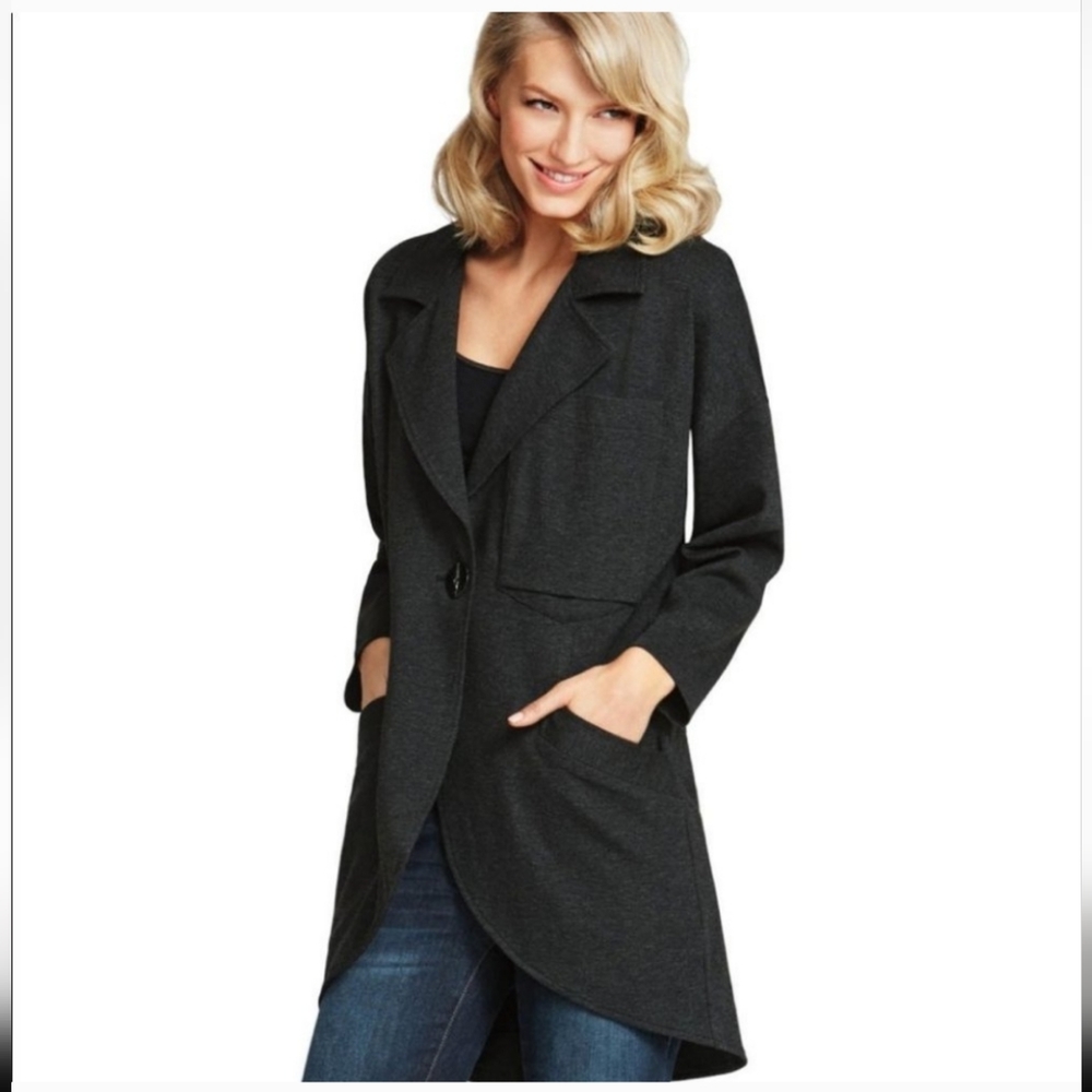 CAbi Lisbon Topper Coat Womens Small - Black